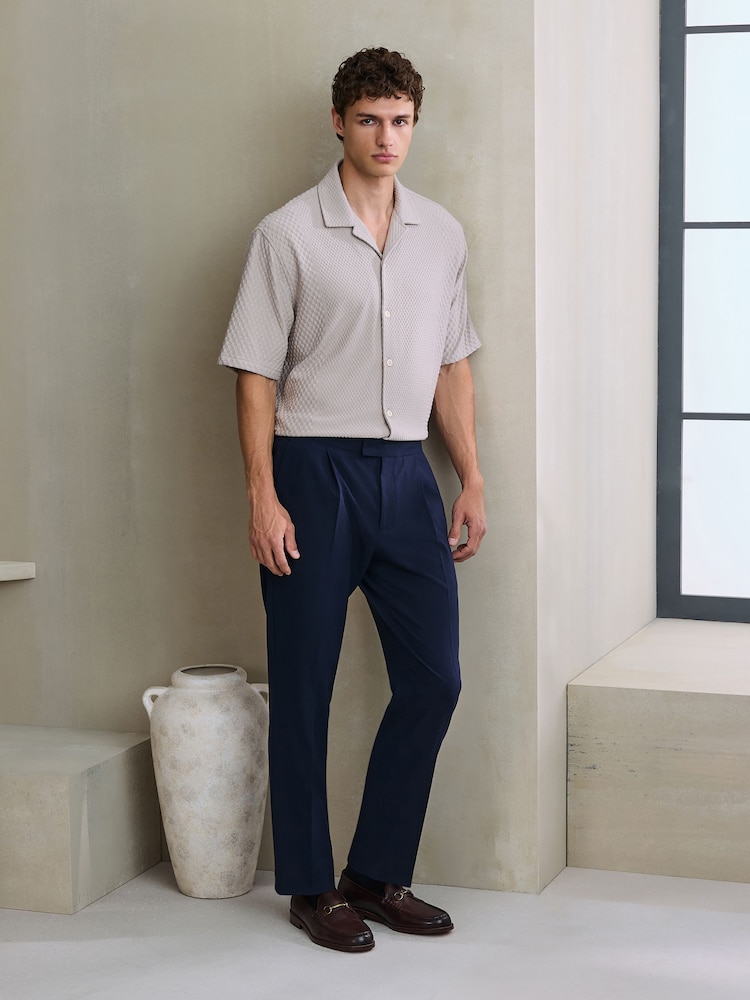 Neutral Jersey Textured Short Sleeve Shirt - Image 2 of 4