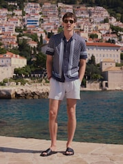 Navy Jersey Geometric Print Shirt - Image 2 of 5