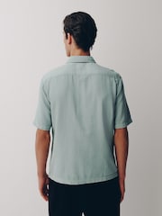 Blue Textured Short Sleeve Shirt - Image 3 of 7