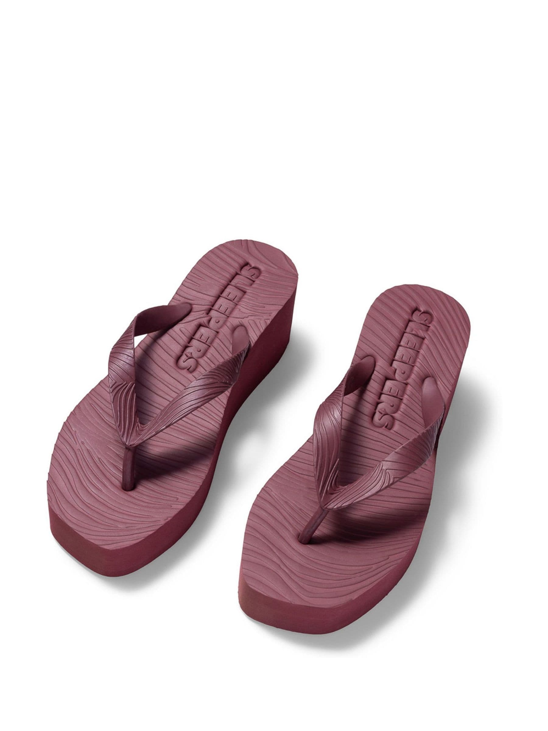 Buy Sleepers Purple High Platform Wedge Flip Flops from Next USA