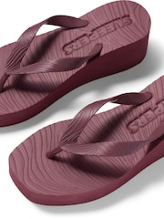 Sleepers Purple High Platform Wedge Flip Flops - Image 2 of 2
