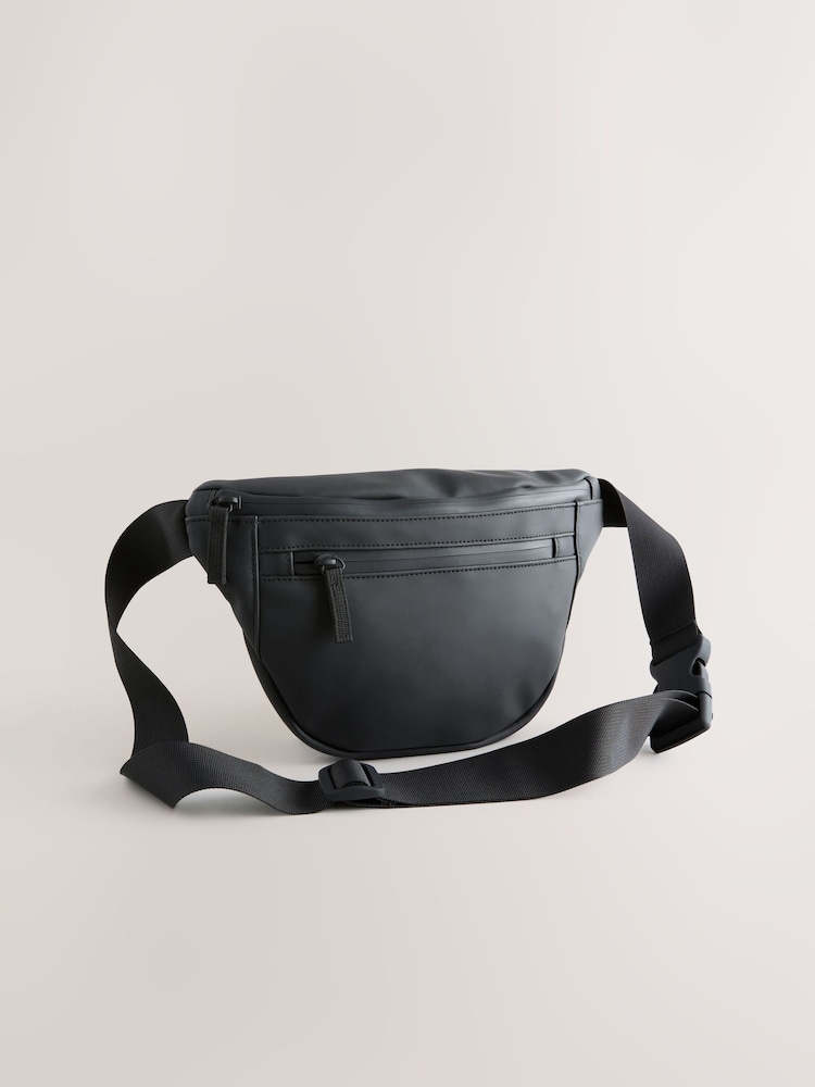 Black Rubberised Bum Bag - Image 1 of 5