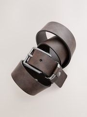 Dark Brown Faux Leather Casual Belt - Image 2 of 3