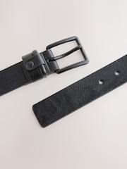 Black Faux Leather Casual Belt - Image 3 of 3