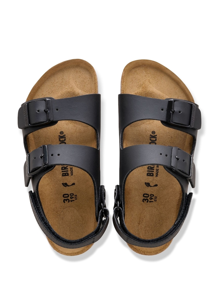 Birkenstock Black Milano Flor Sandals - Image 2 of 2 Birkenstock Black Milano Flor Sandals - Image 2 of 2