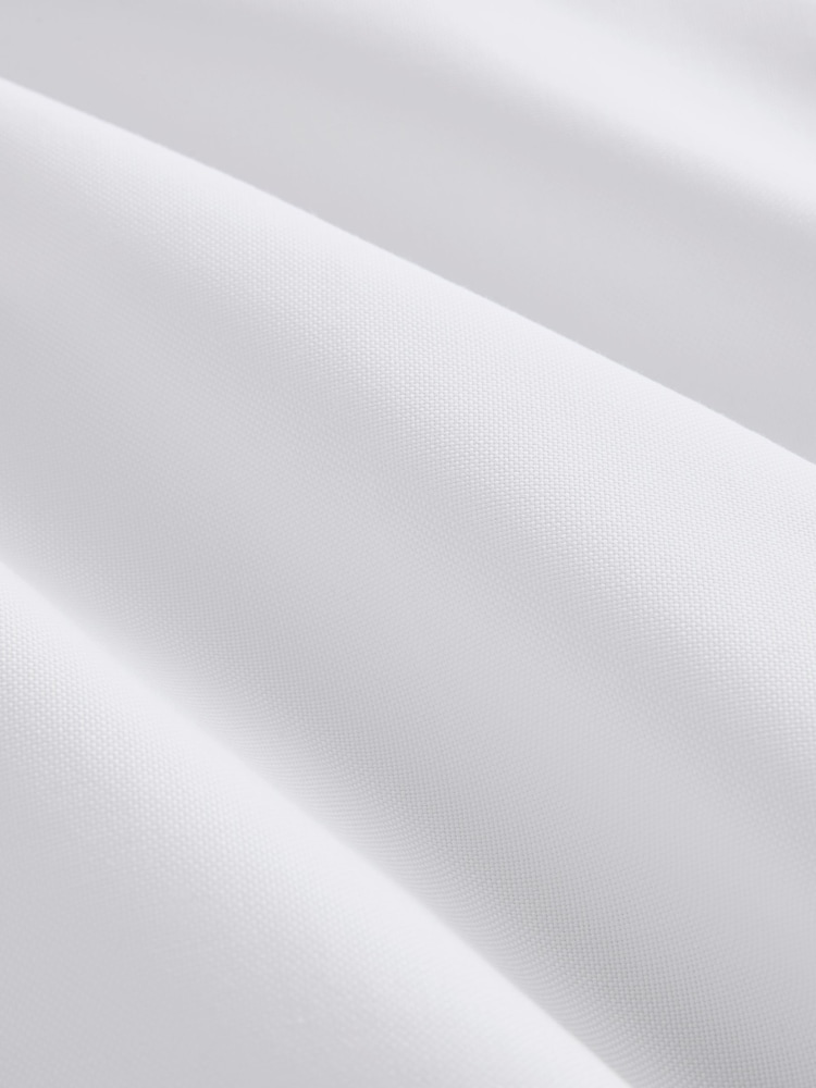 White Slim Fit Signature Cotton Button Down Collar Oxford Smart Shirt - Image 8 of 8