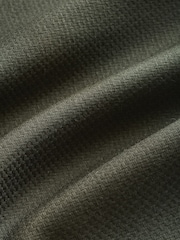 Olive Green Slim Fit Cotton Rich Textured Easy Care Smart Shirt - Image 3 of 3