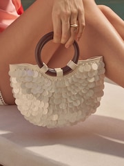 Friends Like These Ivory Shell Winged Top Handle Bag - Image 1 of 7