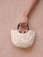 Friends Like These Ivory Shell Winged Top Handle Bag - Image 2 of 7