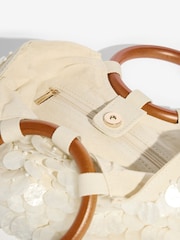 Friends Like These Ivory Shell Winged Top Handle Bag - Image 7 of 7