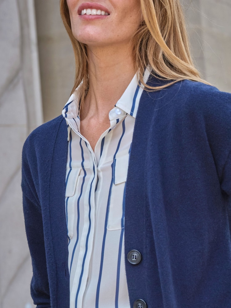 Pure Collection Cashmere Boyfriend Cardigan - Image 2 of 3 Pure Collection Cashmere Boyfriend Cardigan - Image 2 of 3