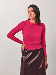 Pure Collection Cashmere Crop Jumper - Image 1 of 3