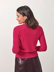 Pure Collection Cashmere Crop Jumper - Image 2 of 3