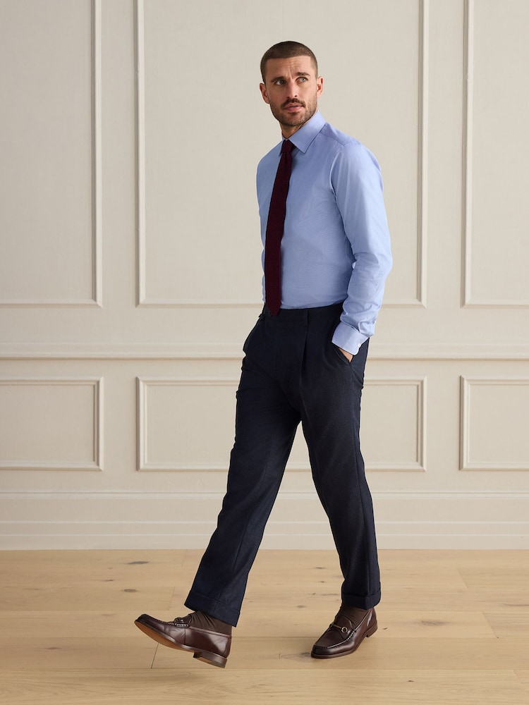 slim fit dress shirt and tie set Circle Cross Dot Dress Shirt & Tie Set