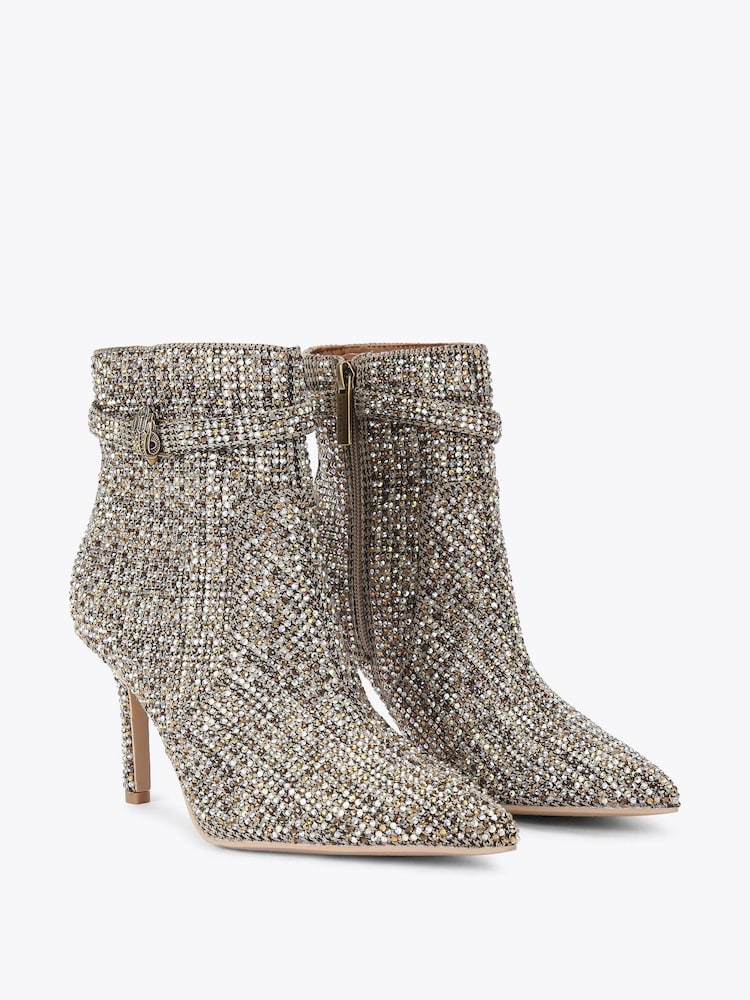 Kurt Geiger London Cream Kensington Ankle Boots - Image 2 of 4 Kurt Geiger London Cream Kensington Ankle Boots - Image 2 of 4