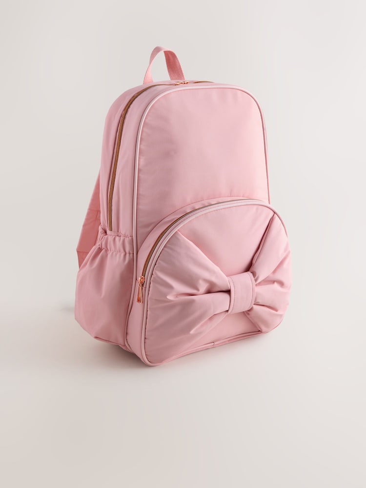 Pink Bow Backpack - Image 1 of 6 Pink Bow Backpack - Image 1 of 6