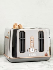Haden Chrome Rose Gold Dorchester 4 Slice Toaster - Image 1 of 6