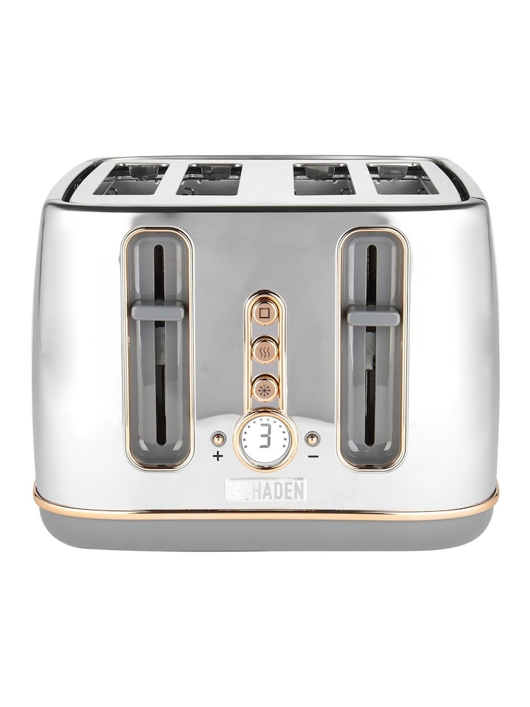 Haden Chrome Rose Gold Dorchester 4 Slice Toaster - Image 2 of 6 Haden Chrome Rose Gold Dorchester 4 Slice Toaster - Image 2 of 6