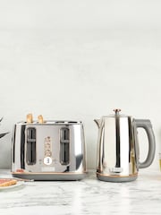 Haden Chrome Rose Gold Dorchester 4 Slice Toaster - Image 6 of 6