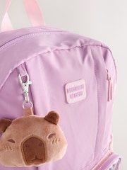 Lilac Purple Capybara Keyring Pocket Backpack - Image 7 of 9