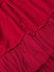 Rød - Monsoon Alexandra fløyels Festkjoler med Rysjer - Bilde 3 av 3