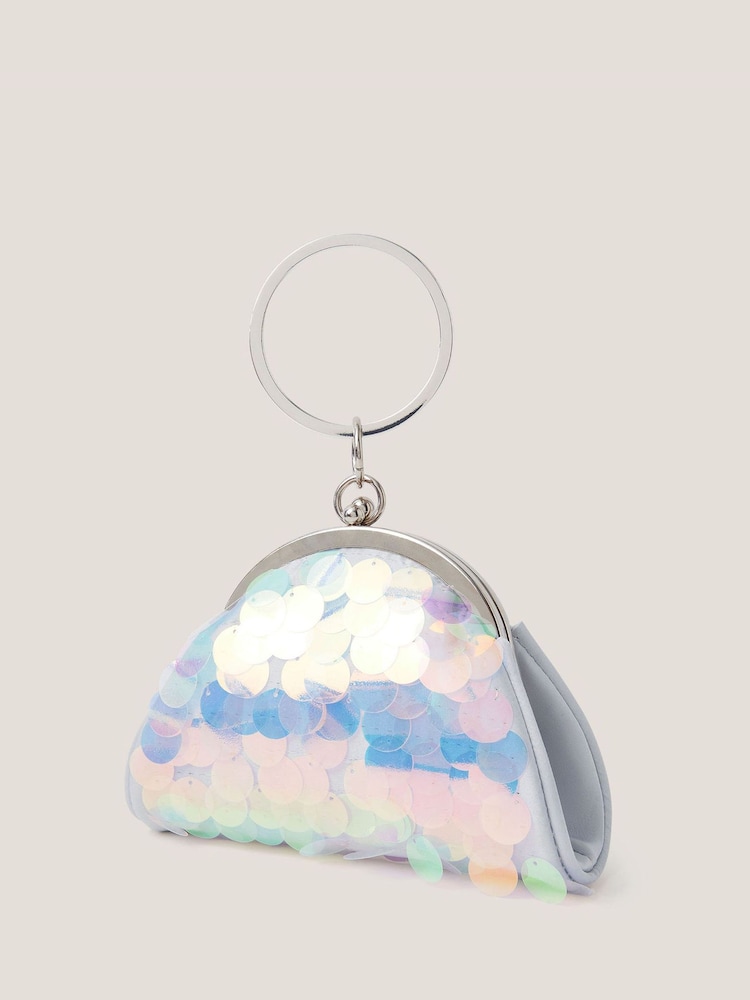 Monsoon Blue Sequin Bangle Bag - Image 2 of 4 Monsoon Blue Sequin Bangle Bag - Image 2 of 4