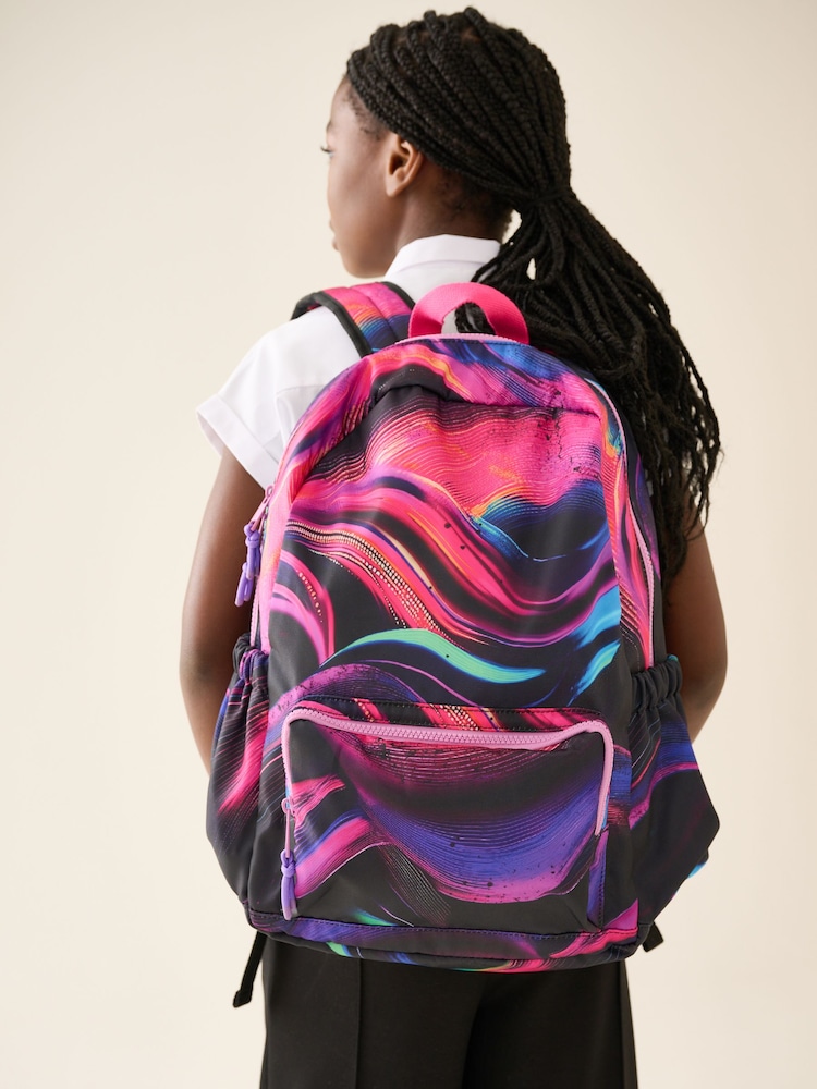Black/Purple Wave Backpack - Image 1 of 8