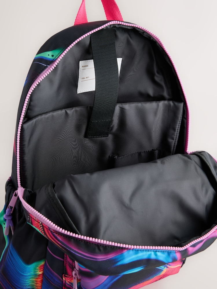Black/Purple Wave Backpack - Image 8 of 8