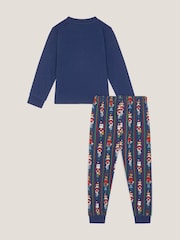 Monsoon Blue Nutcracker Jersey Long Pyjamas Set - Image 2 of 3