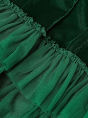 Monsoon Green Alexandra Velvet Ruffle Party Dress - Image 3 of 3