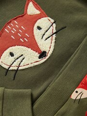 Monsoon Green Newborn Fox Jumper & Leggings Set - Image 3 of 3