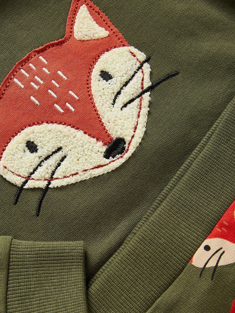 Monsoon Green Newborn Fox Jumper & Leggings Set - Image 3 of 3 Monsoon Green Newborn Fox Jumper & Leggings Set - Image 3 of 3