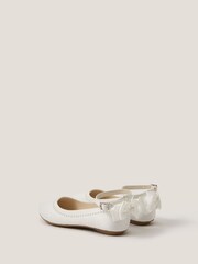 Monsoon Cream Sara Pearly Bow Ballet Flats - Image 3 of 3