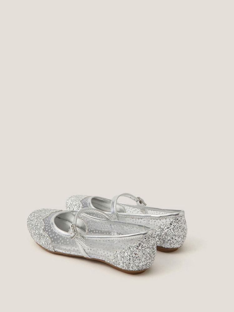 Monsoon Glitter Mesh Ballet Flats - صورة 2 من 3 Monsoon Glitter Mesh Ballet Flats - صورة 2 من 3