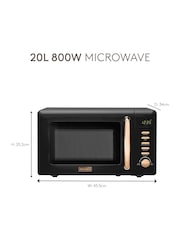 Haden Black Copper Dorchester 20L 800W Microwave - Image 5 of 5