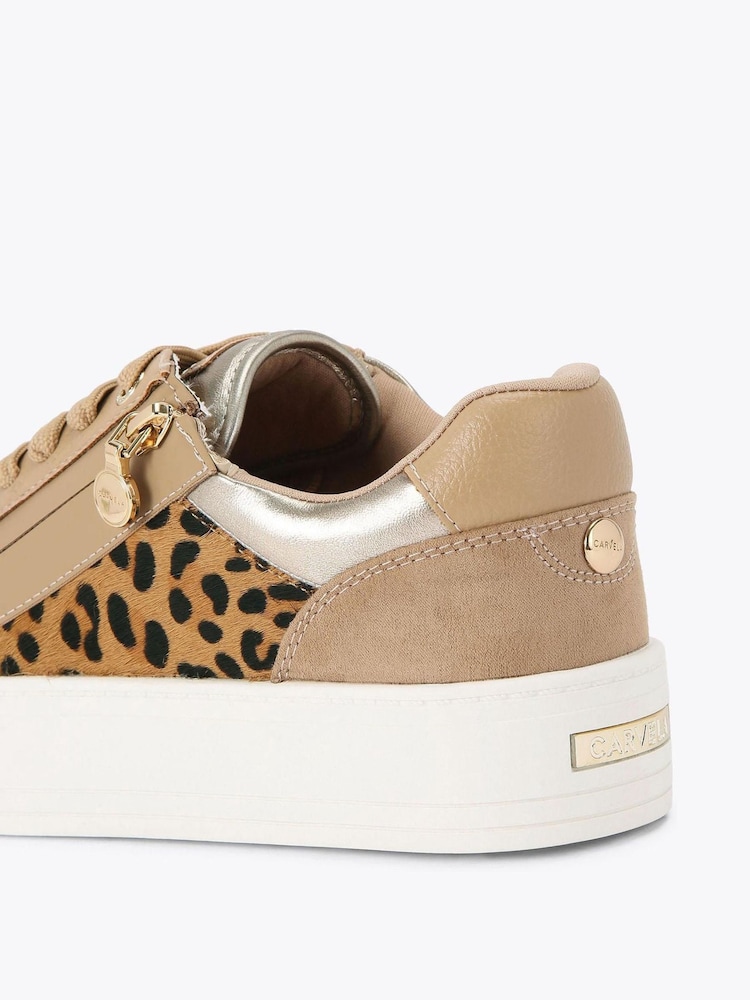 Carvela Brown Statement Zip Trainers - Image 4 of 4