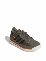 Caqui/negro - adidas Originals SL 72 RS Elastic Laces Kids Trainers - Imagen 1 de 10