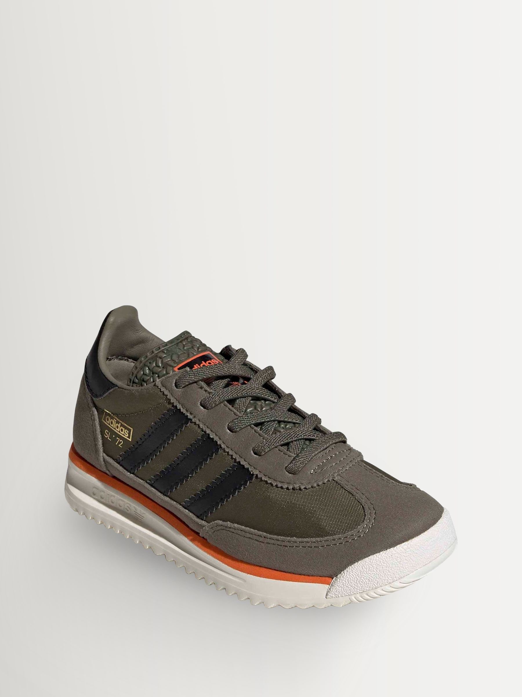 Buy Khaki/Black - adidas Originals SL 72 RS Elastic Laces Trainers