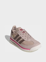 adidas Originals Brown/Neutral SL 72 RS Elastic Laces Trainers - Image 3 of 9