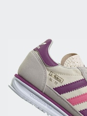 adidas Originals Grey/Purple/Pink SL 72 RS Elastic Laces Kids Trainers - Image 10 of 10