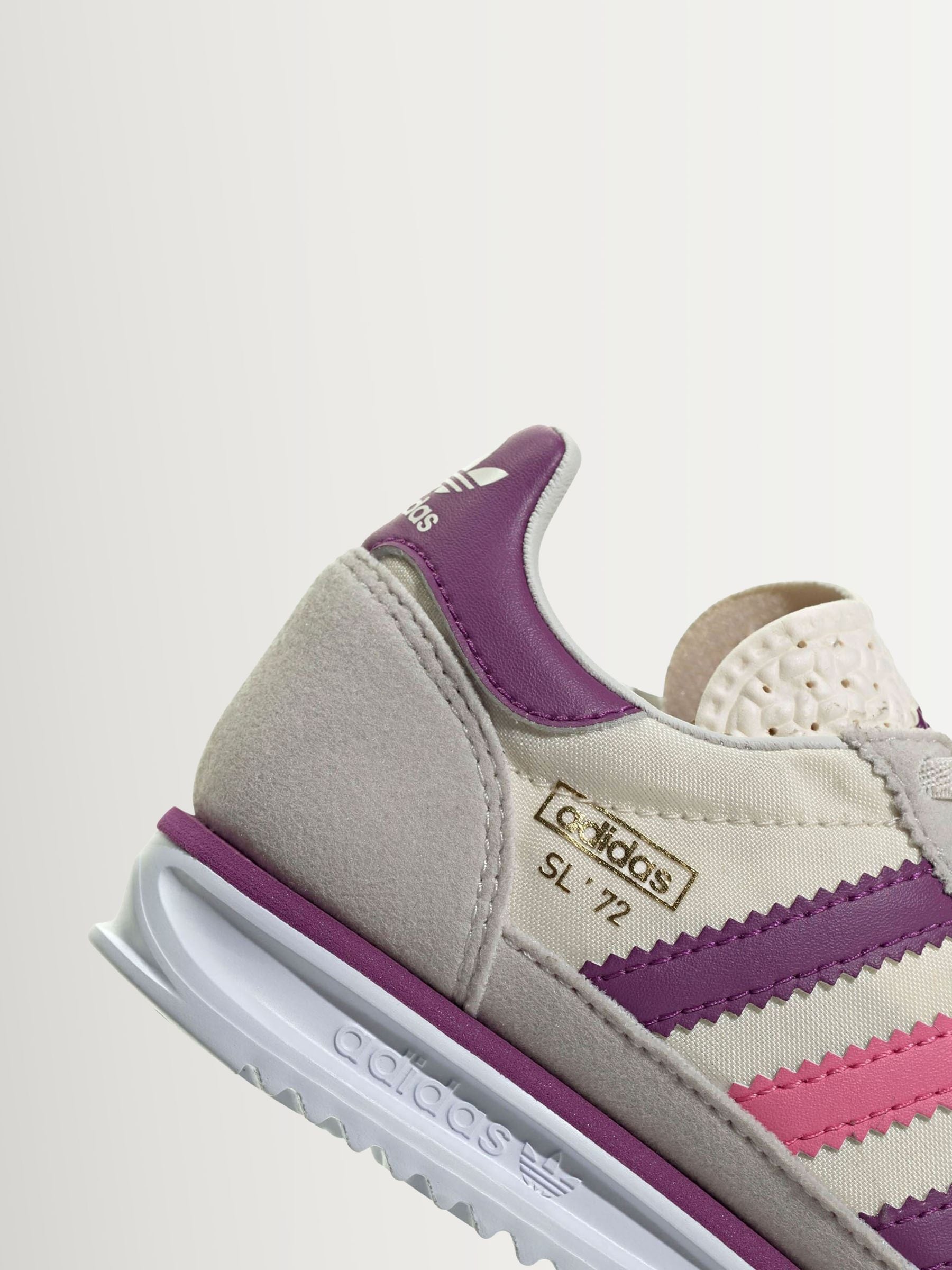 Buy adidas Originals Grey/Purple/Pink SL 72 RS Elastic Laces