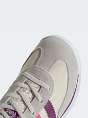 adidas Originals Grey/Purple/Pink SL 72 RS Elastic Laces Kids Trainers - Image 9 of 10
