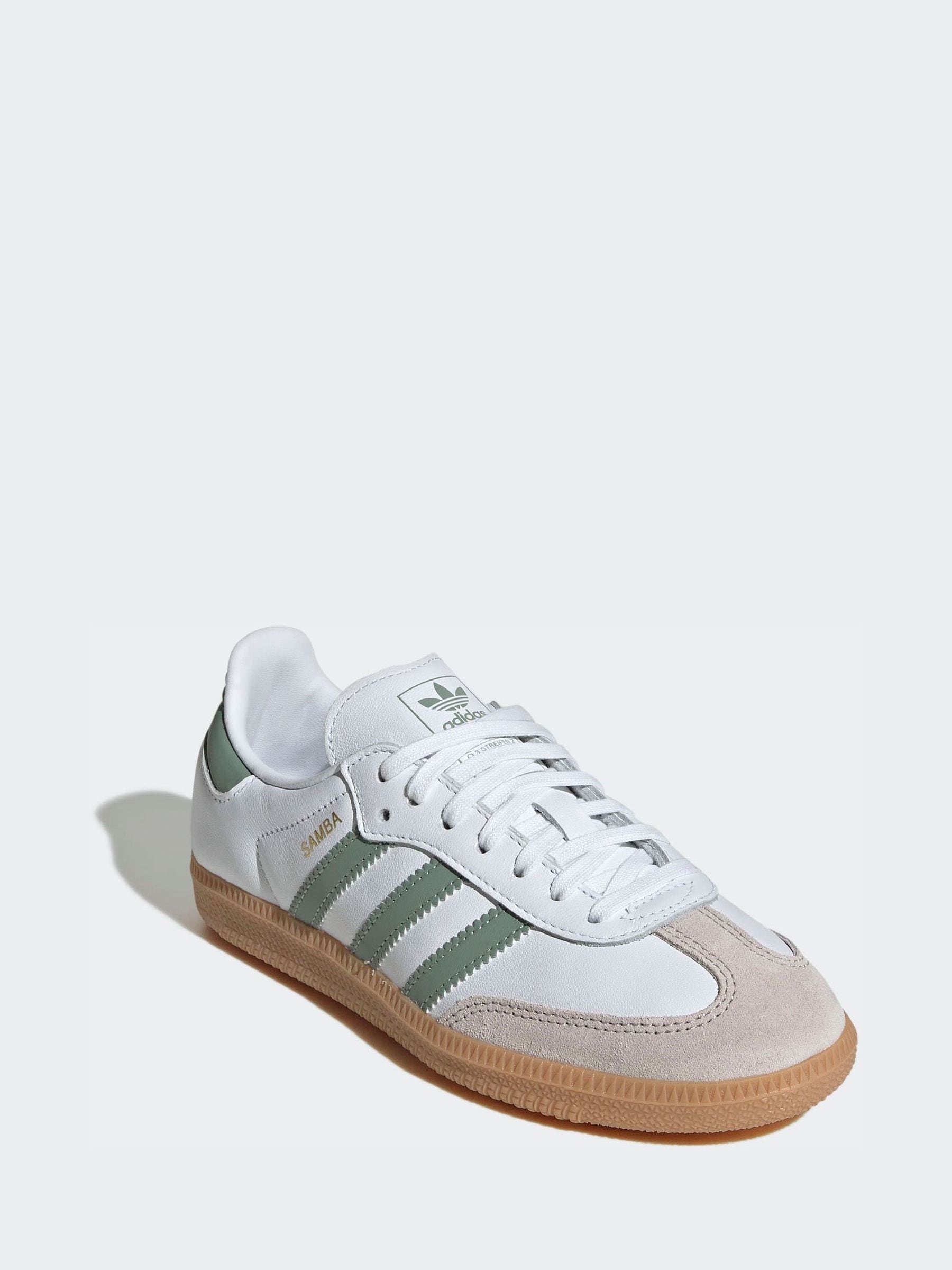 靴  SAMBA OG White Green Buy adidas Originals White/Green Samba OG Junior Trainers from