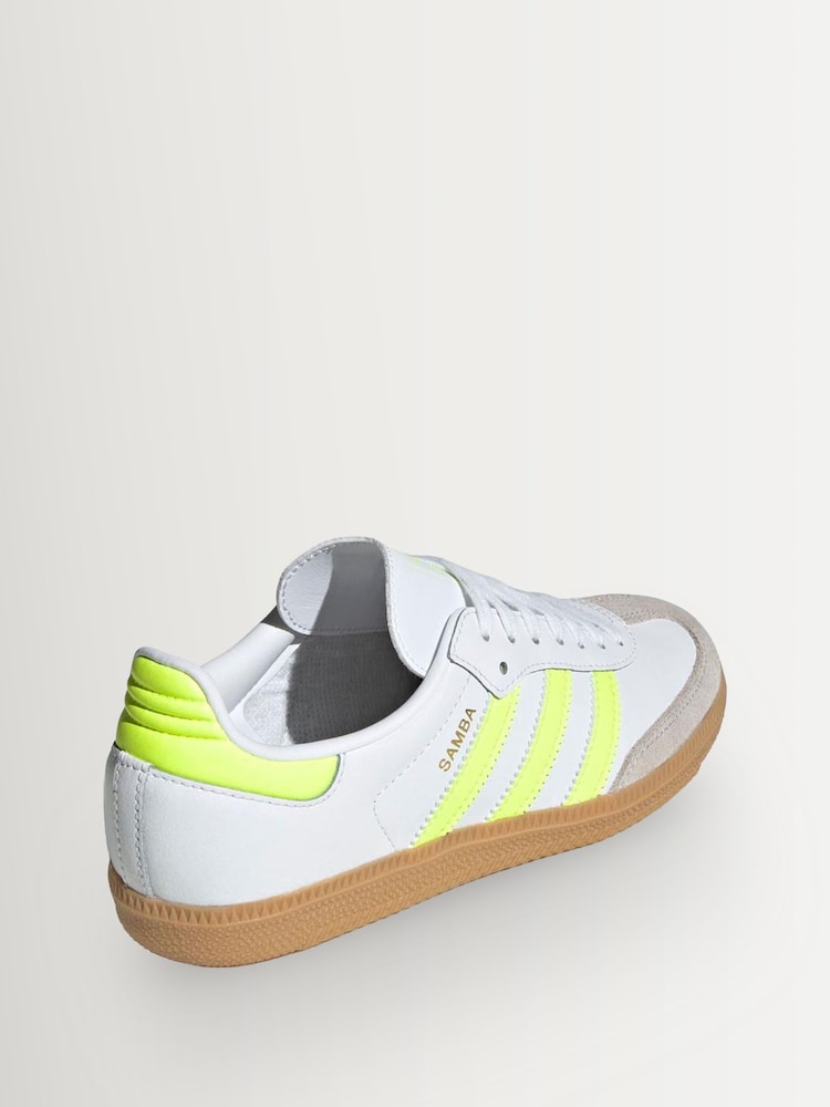 أبيض/ليموني - حذاء رياضي Samba OG للأطفال الصغار من adidas Originals - صورة 7 من 7 أبيض/ليموني - حذاء رياضي Samba OG للأطفال الصغار من adidas Originals - صورة 7 من 7