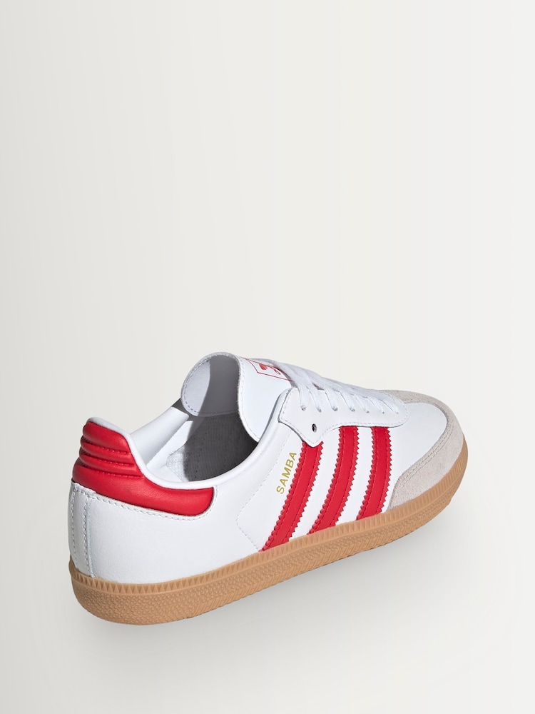 adidas Sneakers JQ2831 Women's Samba OG J Leather White -Size 38 2/3