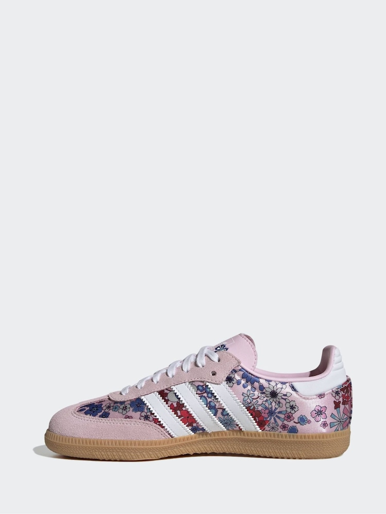 adidas Originals Lilac/Pink Samba OG x Liberty London Junior Trainers - Image 2 of 10