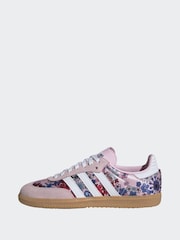 adidas Originals Lilac/Pink Samba OG x Liberty London Junior Trainers - Image 3 of 10