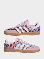 adidas Originals Lilac/Pink Samba OG x Liberty London Junior Trainers - Image 6 of 10