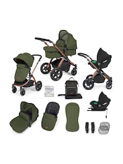 Ickle Bubba 12 Piece Green Stomp Luxe Travel System with iSize Cirrus Car Seat - Image 1 of 5