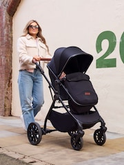 Ickle Bubba 9 Piece Black Cosmo Travel System with Stratus iSize Car Seat - Image 1 of 6